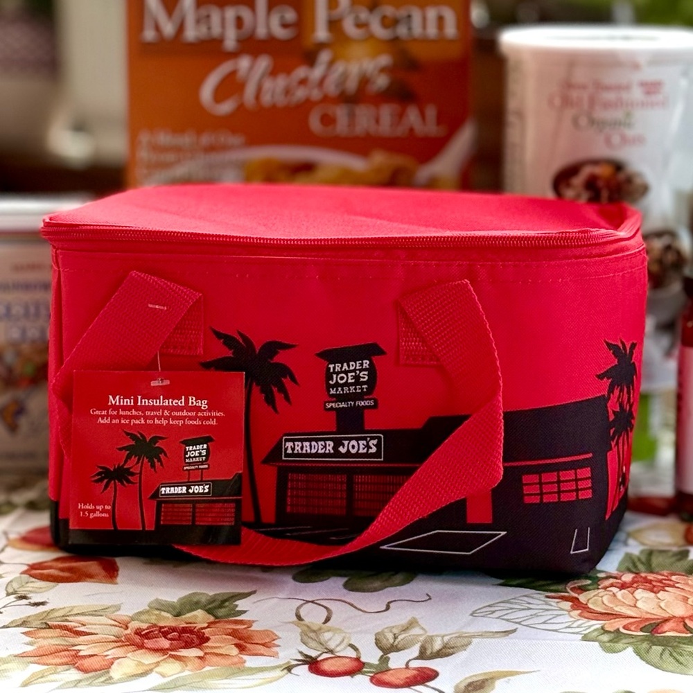 Trader Joe's Viral Red Mini Insulated Bag Lunch Bag Cooler Back to School